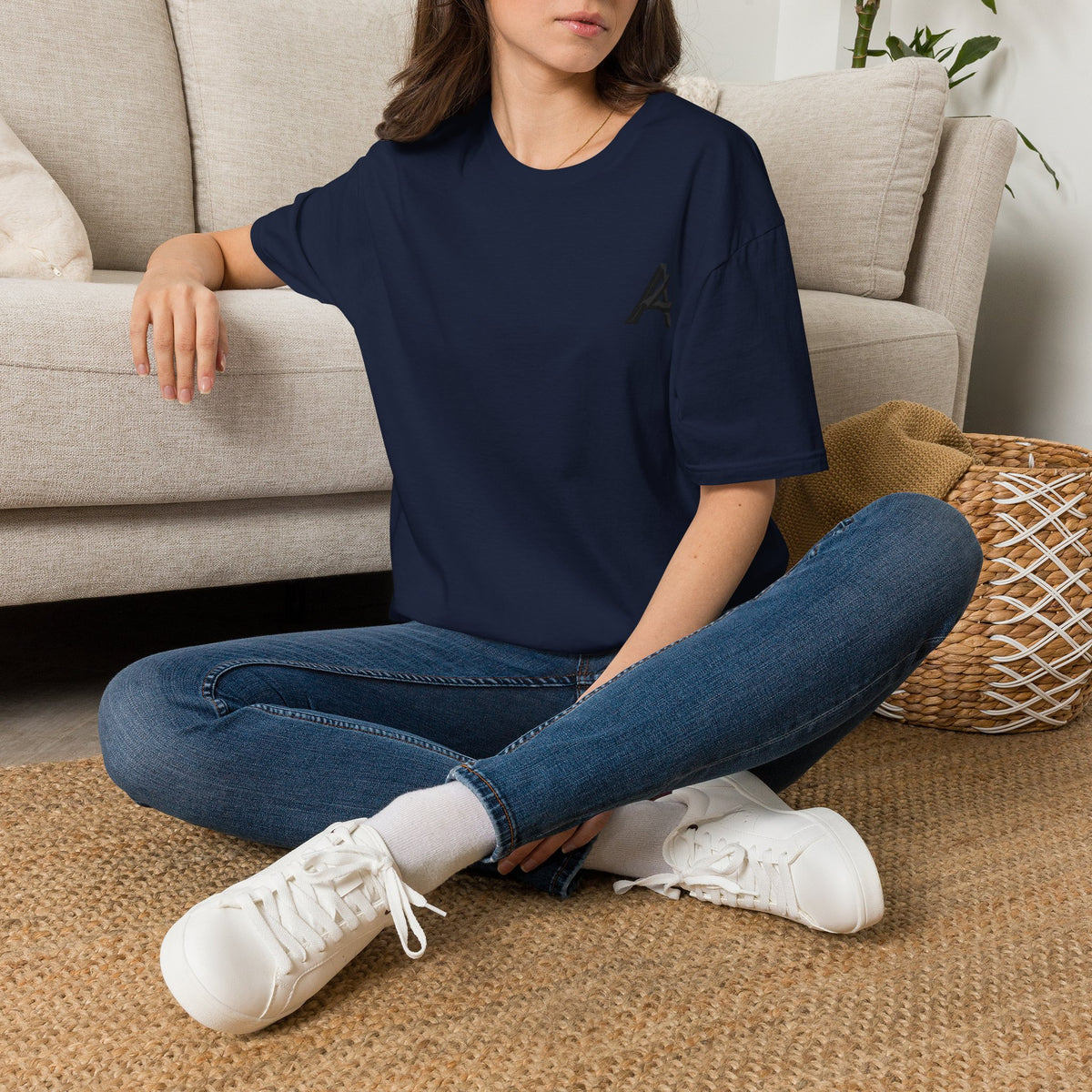 Minimalist 'PATCH' Logo T-Shirt — Chest Monogram & Back Text Tee