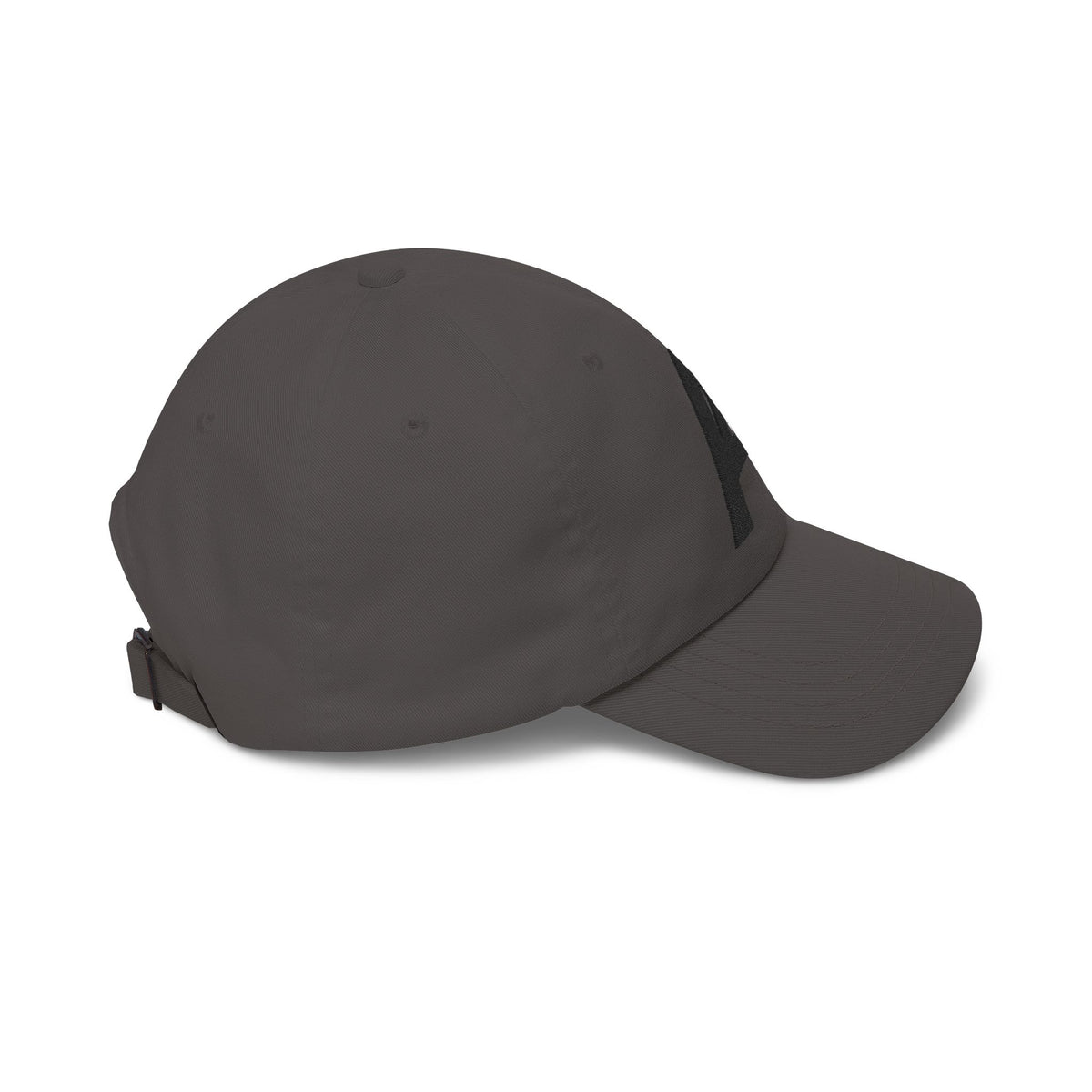 Dad Cap — Minimal Black 'A' Logo Embroidered Baseball Hat