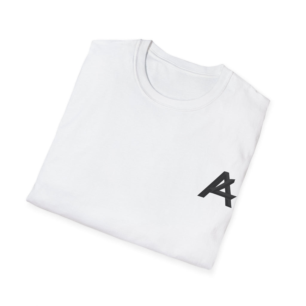 Minimalist 'PATCH' Logo T-Shirt — Chest Monogram & Back Text Tee