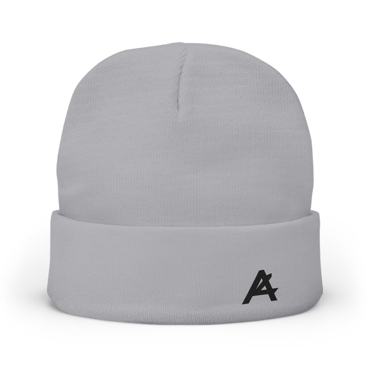 Embroidered 'A' Knit Beanie - Minimal Logo Winter Hat