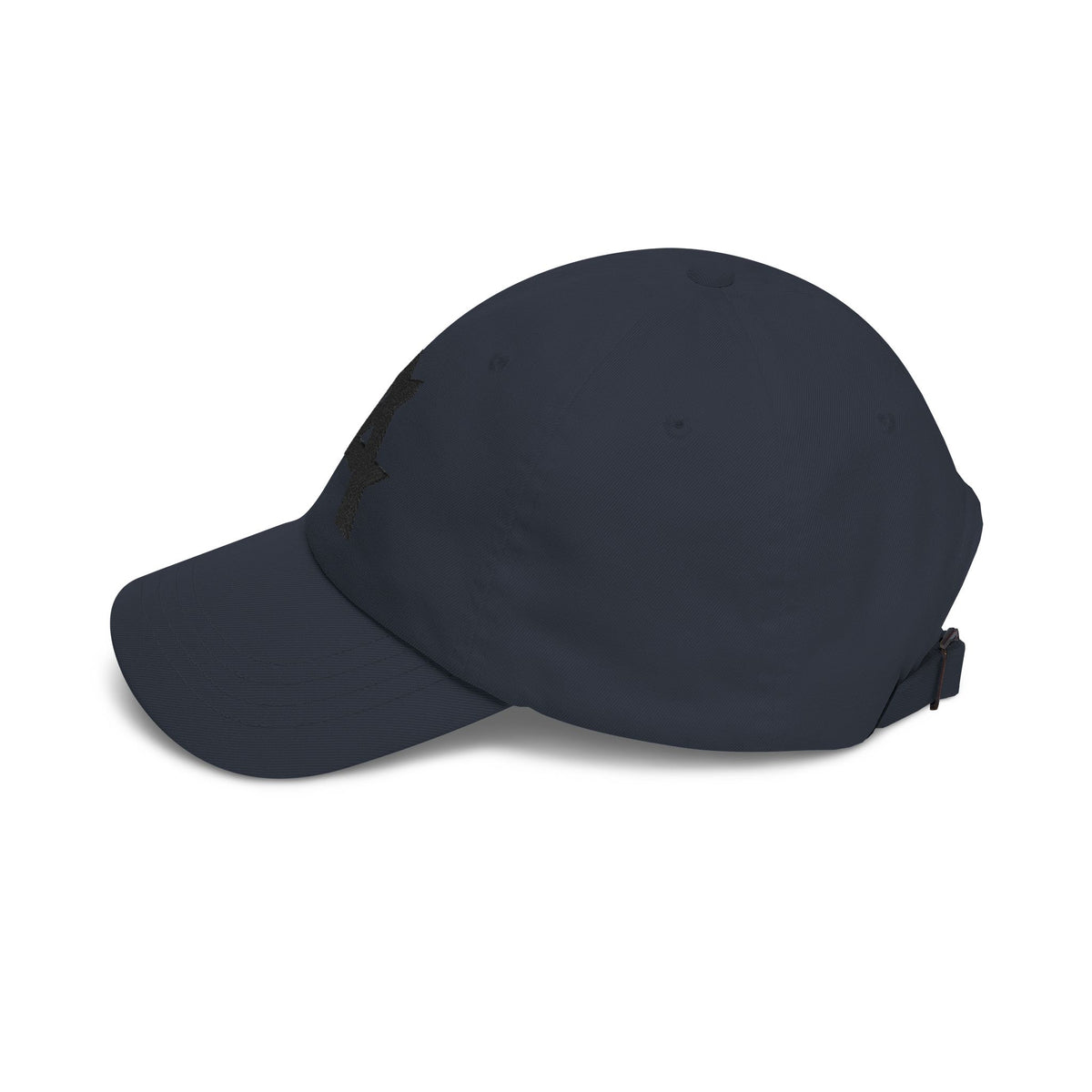 Dad Cap — Minimal Black 'A' Logo Embroidered Baseball Hat