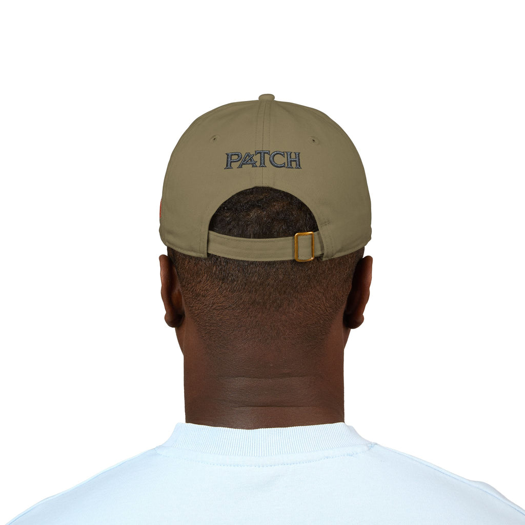 Embroidered Organic Baseball Cap — Minimal 'A' Front & PATCH Back