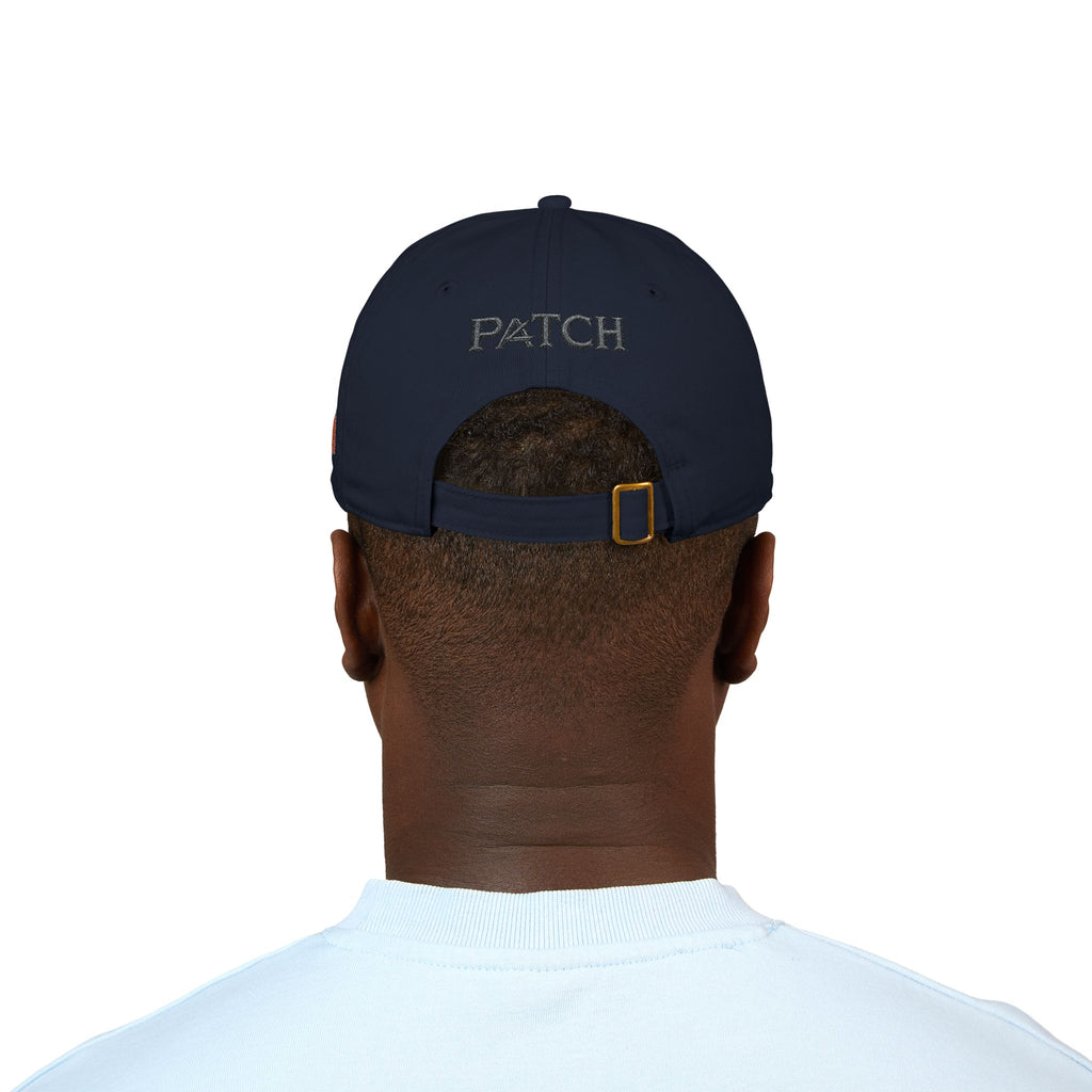 Embroidered Organic Baseball Cap — Minimal 'A' Front & PATCH Back