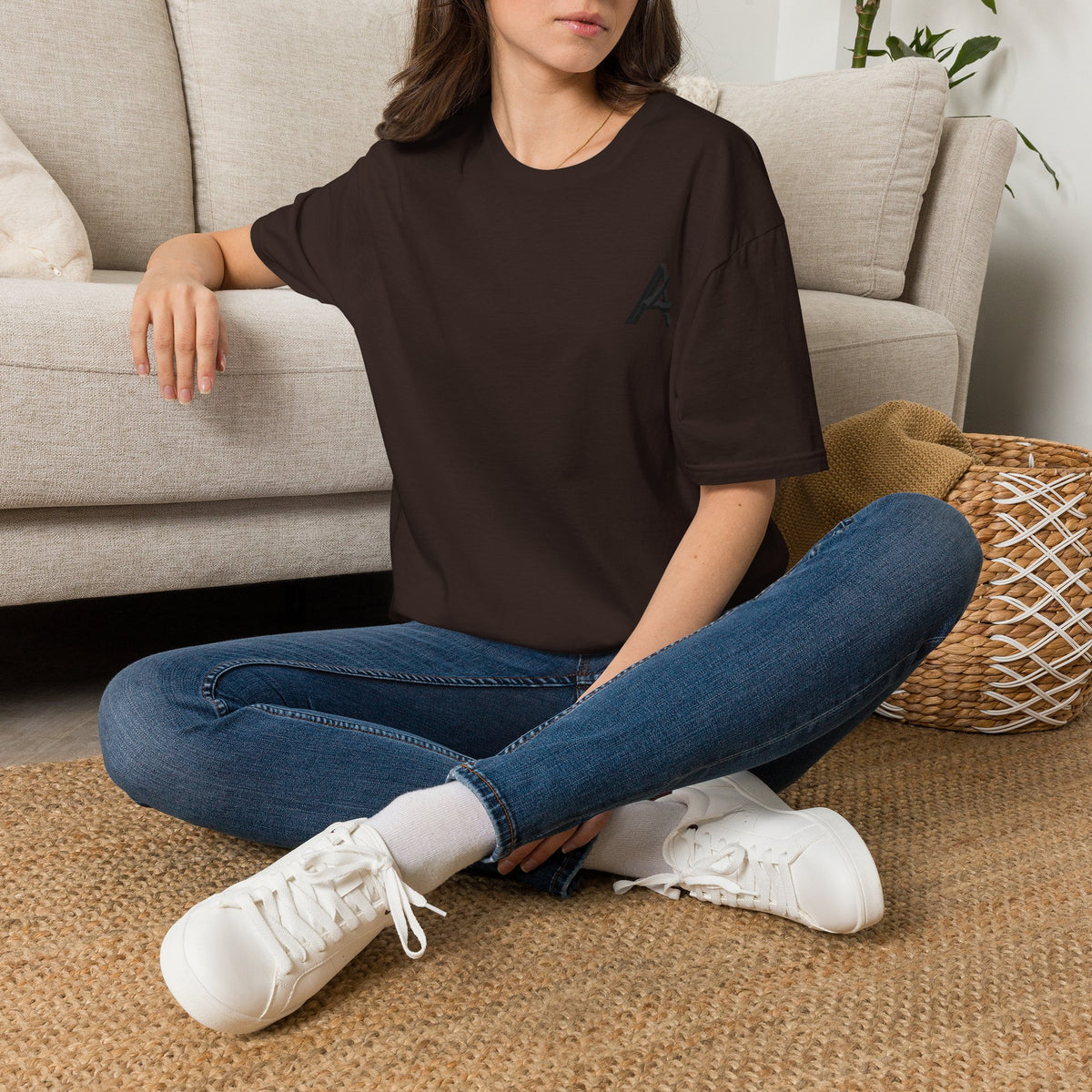 Minimalist 'PATCH' Logo T-Shirt — Chest Monogram & Back Text Tee