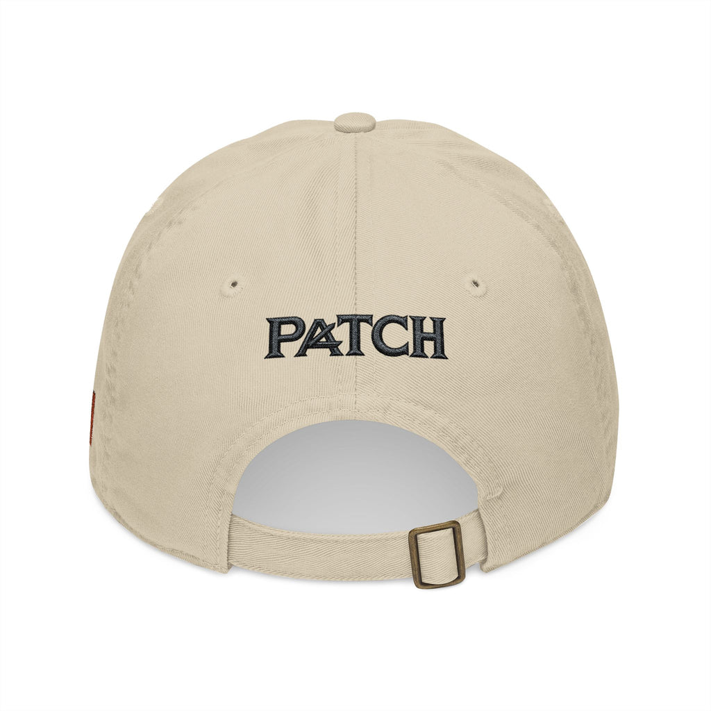 Embroidered Organic Baseball Cap — Minimal 'A' Front & PATCH Back