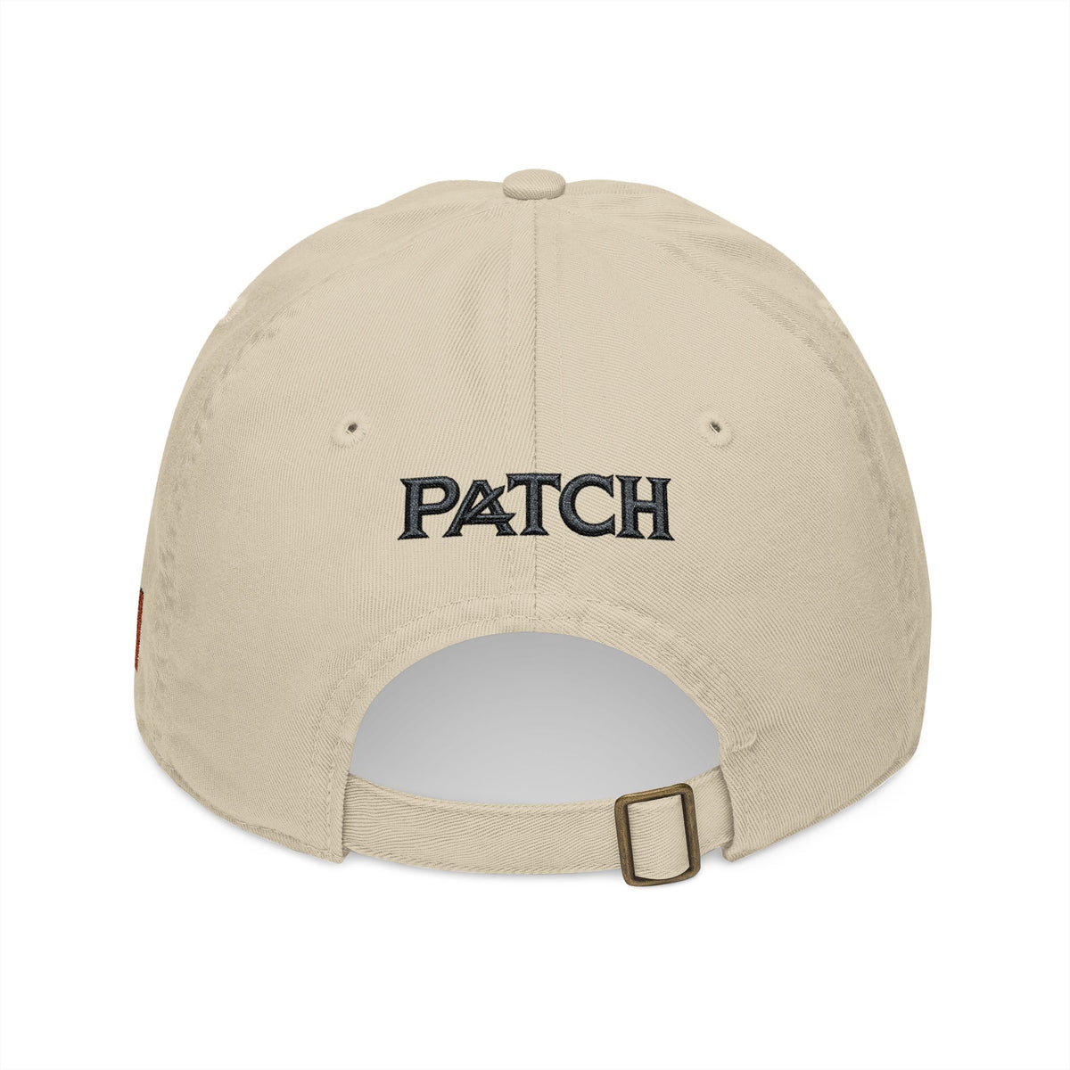 Embroidered Organic Baseball Cap — Minimal 'A' Front & PATCH Back