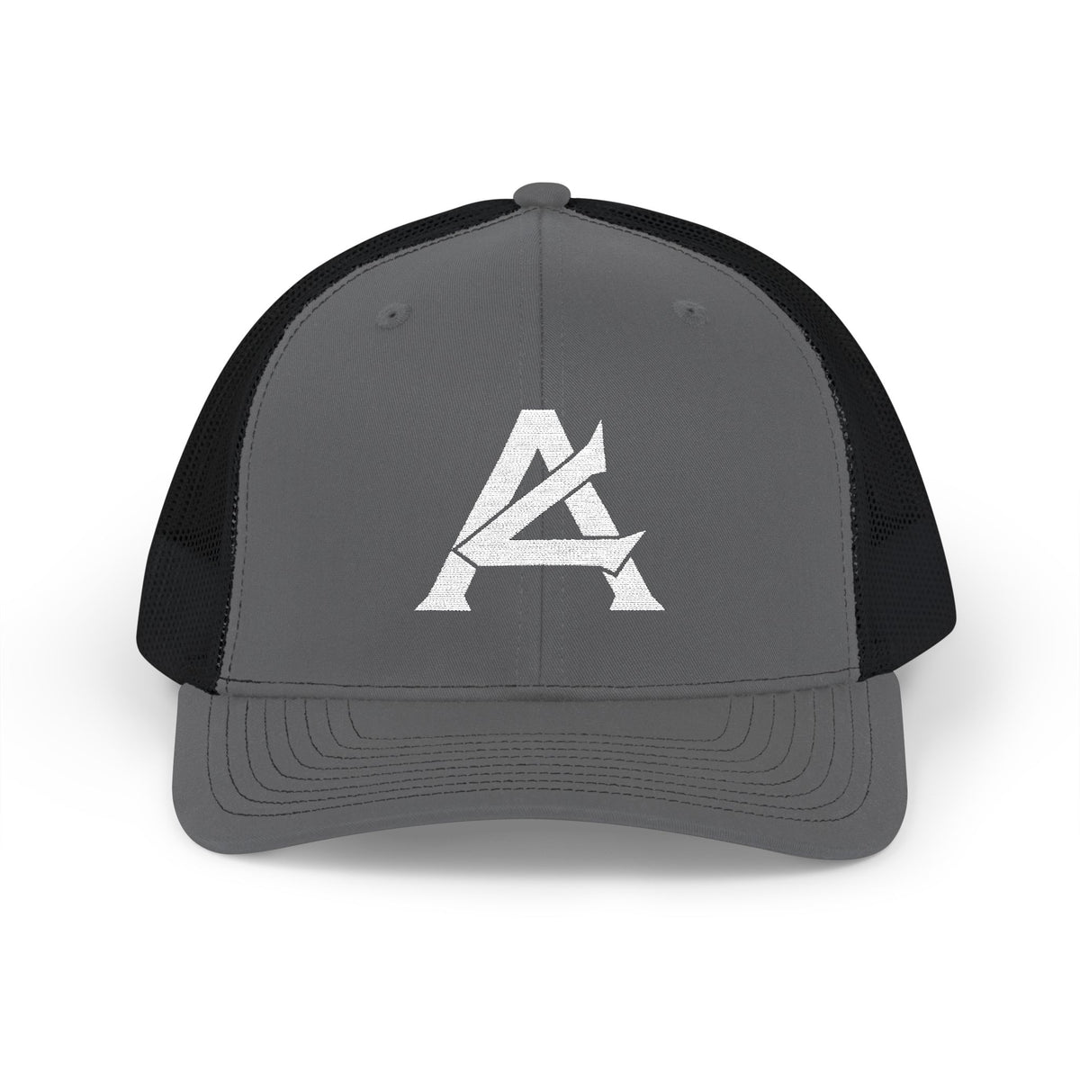 Distressed A Logo Trucker Cap — Vintage Mesh Snapback Hat