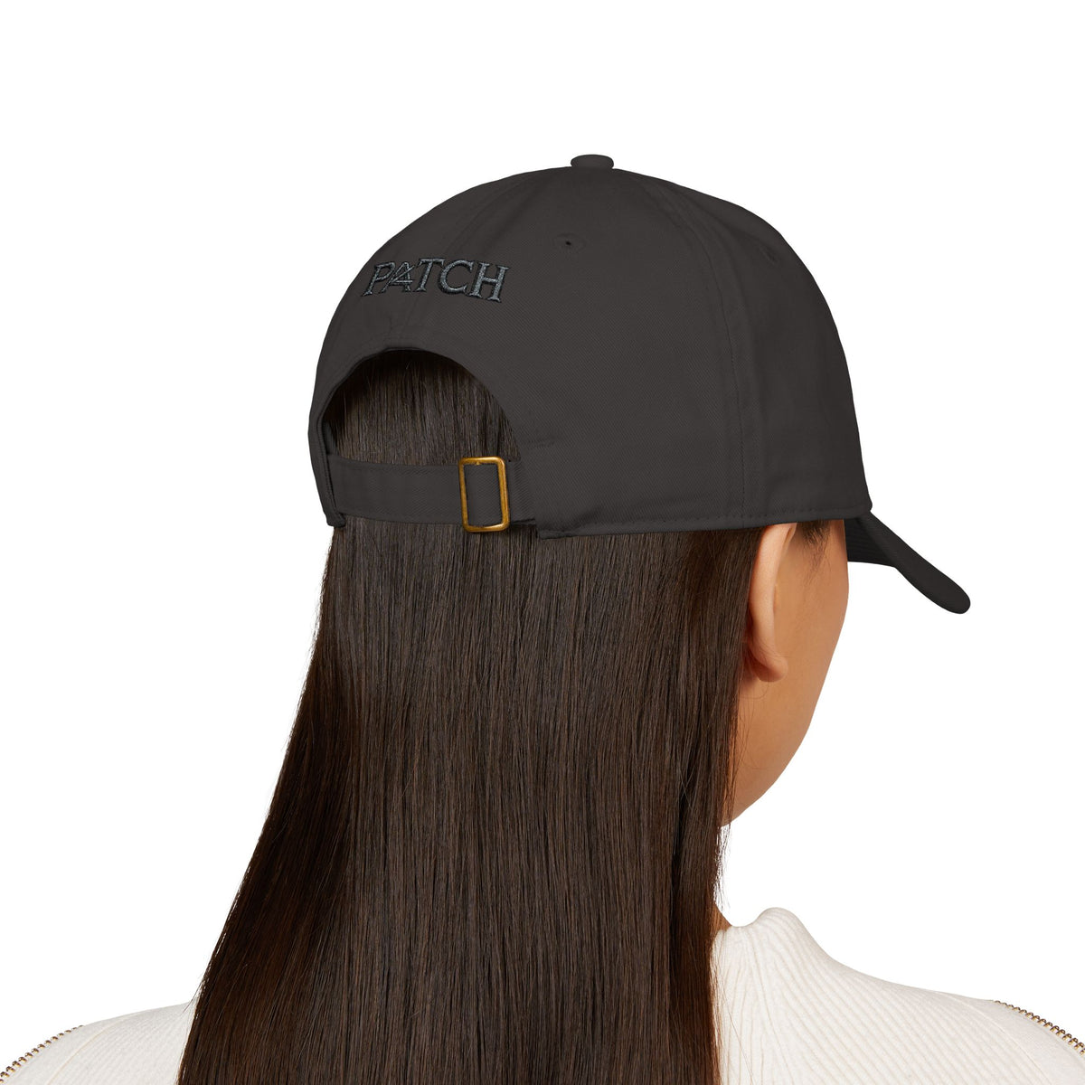 Embroidered Organic Baseball Cap — Minimal 'A' Front & PATCH Back