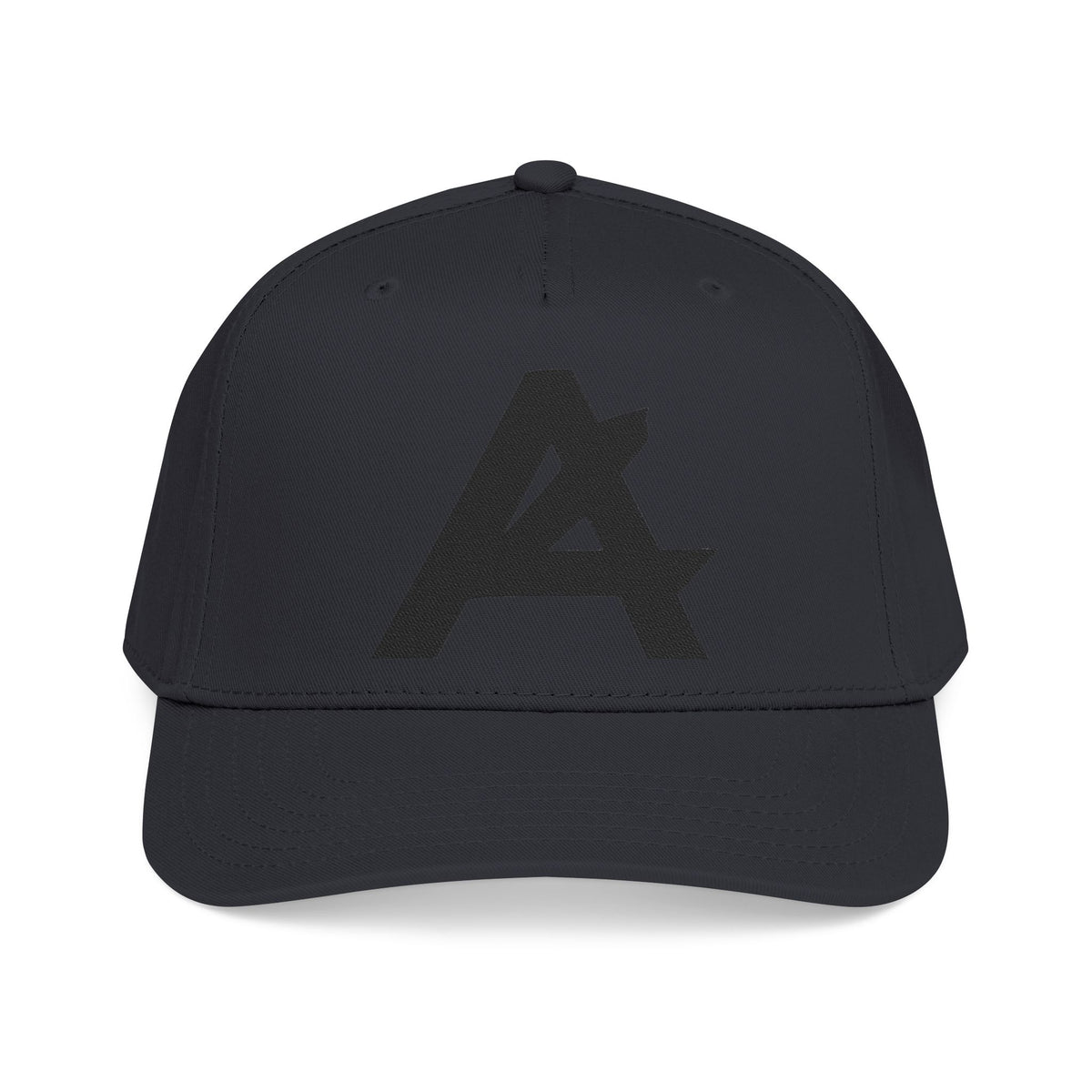 Mid Profile Baseball Cap — Embroidered 'A' Logo Two-Tone Cap