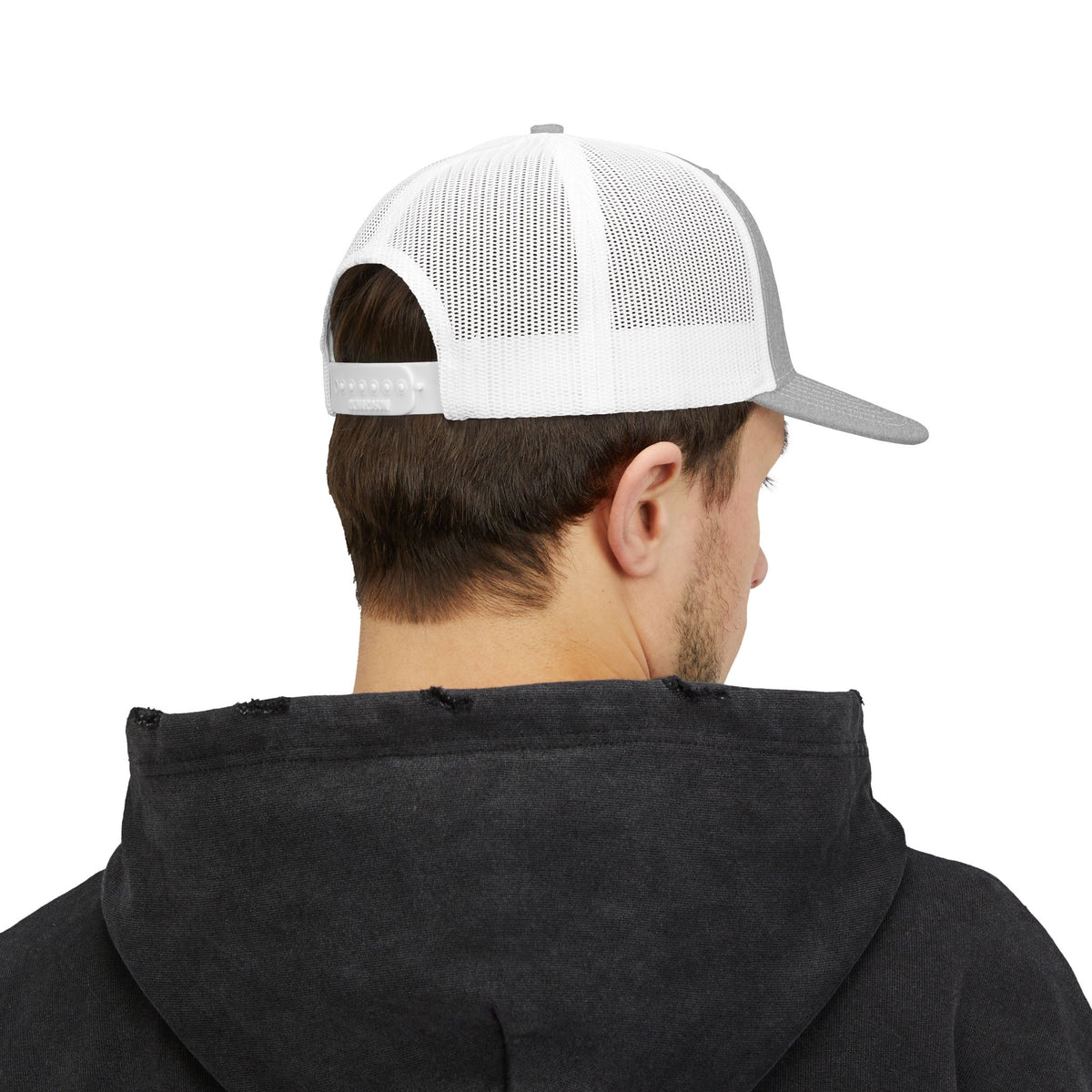 Distressed A Logo Trucker Cap — Vintage Mesh Snapback Hat