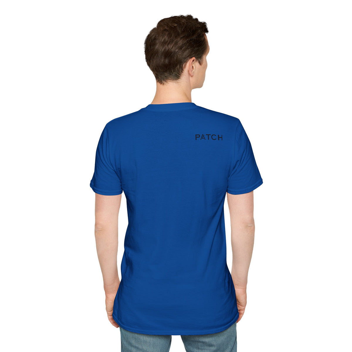 Minimalist 'PATCH' Logo T-Shirt — Chest Monogram & Back Text Tee